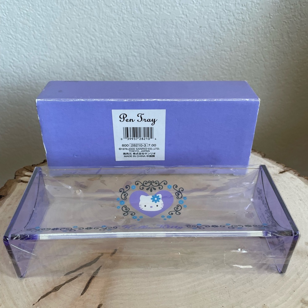 Vintage Sanrio Hello Kitty Clear Pen Tray.